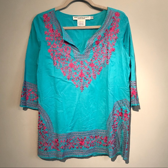 Gretchen Scott Designs Tunic made in India size s - Picture 1 of 6